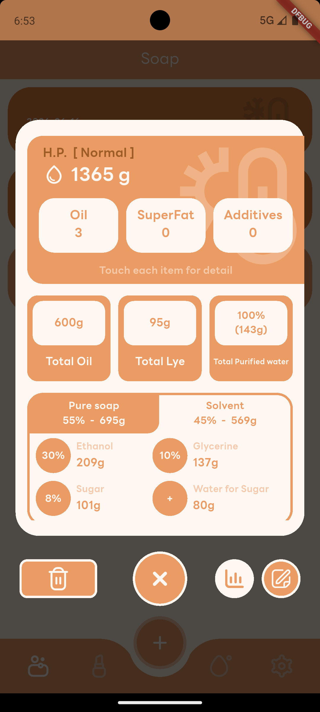 Soap & Cosmetic Calculator 스크린샷