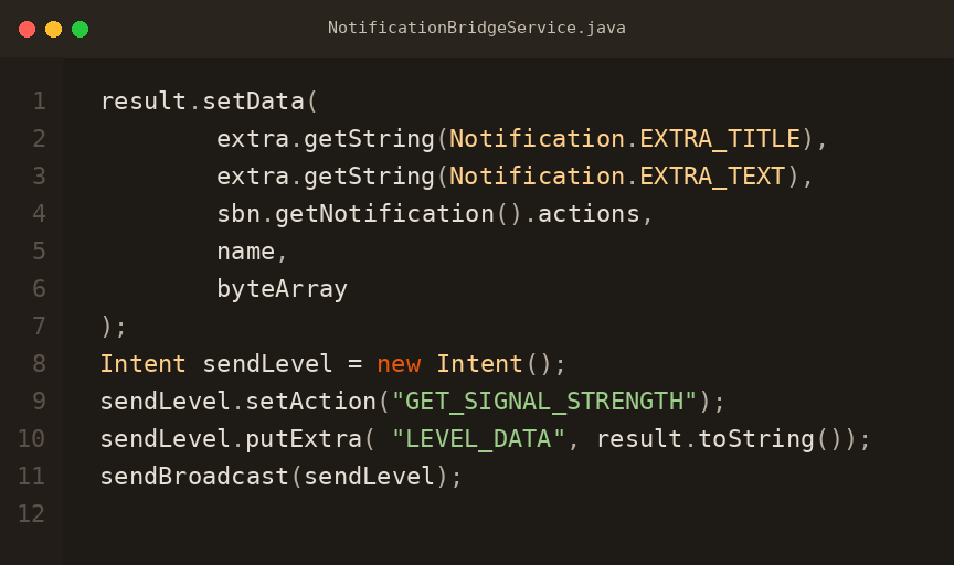 NotificationListenerService 브릿지